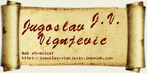 Jugoslav Vignjević vizit kartica